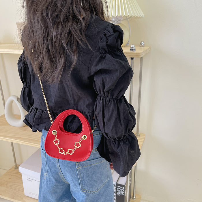 Wholesale PU Fashion Handbag Shoulder Bag Fashionable Little Girl Chain Crossbody Bag JDC-SD-YuanDuo051