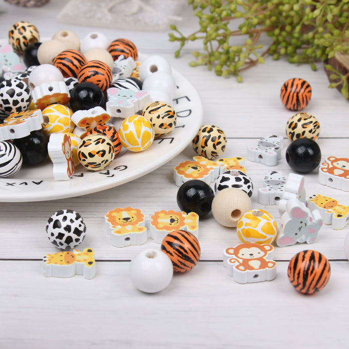 Wholesale 50PCS Zoo Series Wooden Beads JDC-BDS-TianYue021