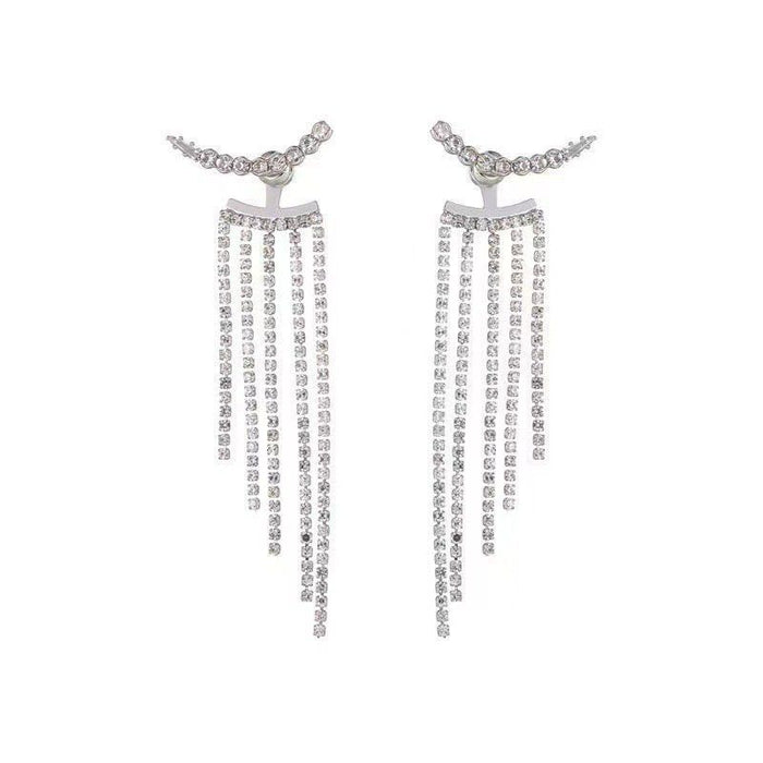 Wholesale Long type earrings 925 silver needle earrings personality design earrings