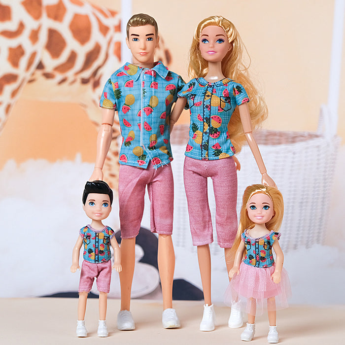 Wholesale suitable for 30CM a family of four dolls leisure family suit fashion couple bag shoes