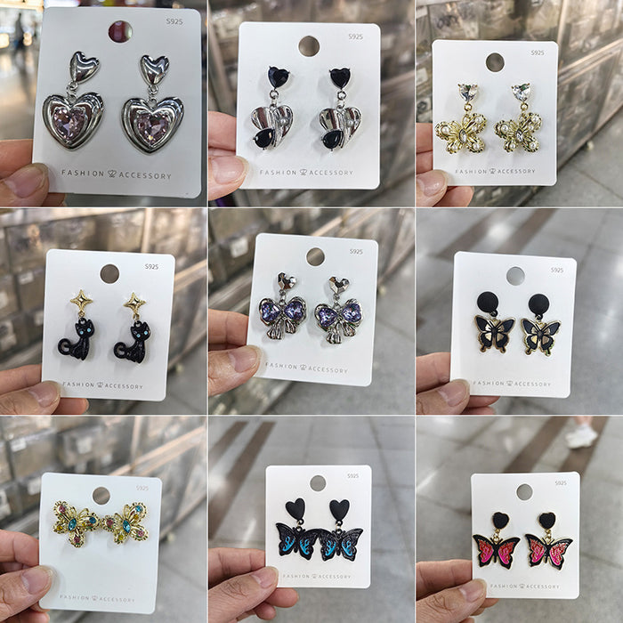 Wholesale elegant bow earrings light luxury niche design versatile creative earrings jewelry