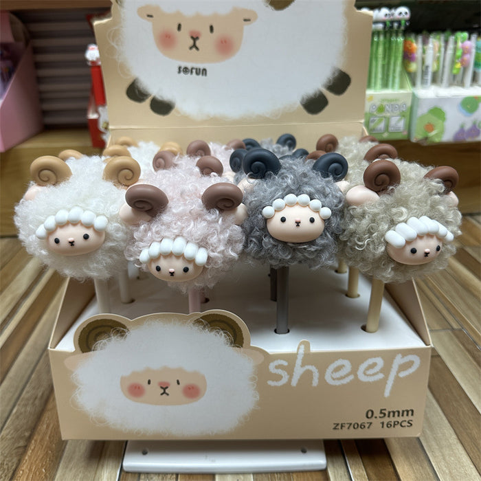 Wholesale Cute animal elephant pom-pom ballpoint pen