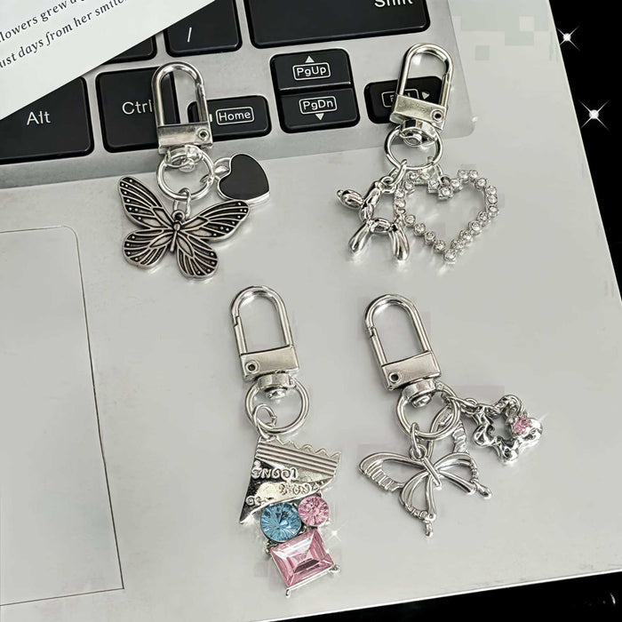 Wholesale Diamond Sweetheart Candy Keychain Sweet Cool Pendant Student Bag Accessories