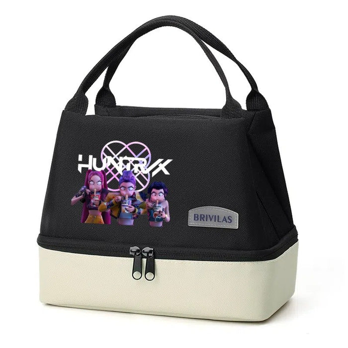 Wholesale Cartoon Cute Colorful Double-Layer Insulated Lunch Bag for Outdoor Use Handbags