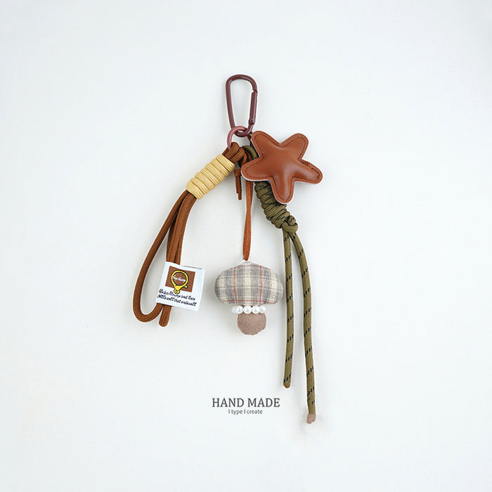 Wholesale Leather Keychain Couple Bag Pendant Compilation Advanced Sense New Keychain