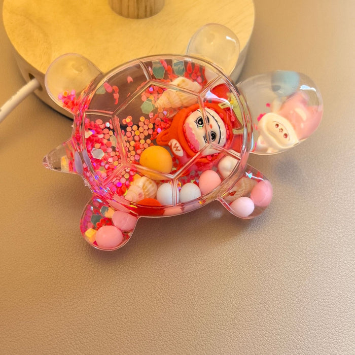Wholesale Decorative Acrylic Turtle Ornament Glow-in-the-Dark Quicksand Toy MOQ≥2