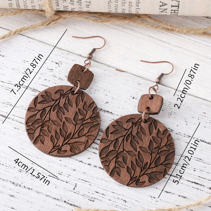 Wholesale Pendant Earrings Bohemian Wooden Fashion Earrings