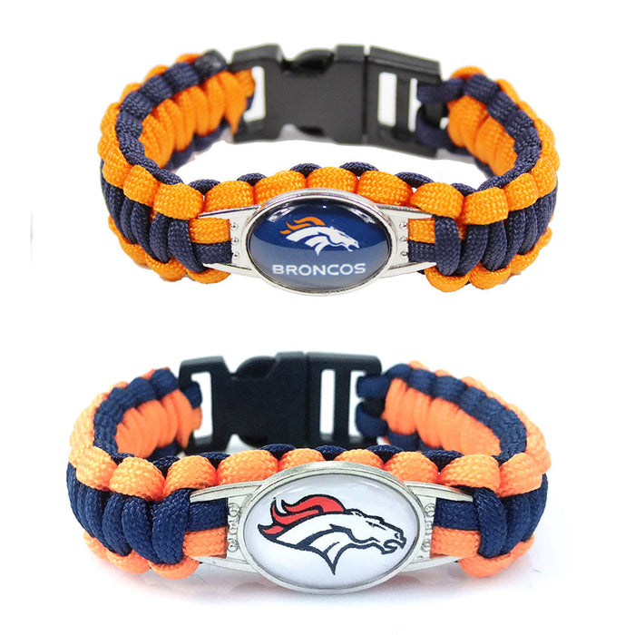 Wholesale rugby team rope woven bracelet