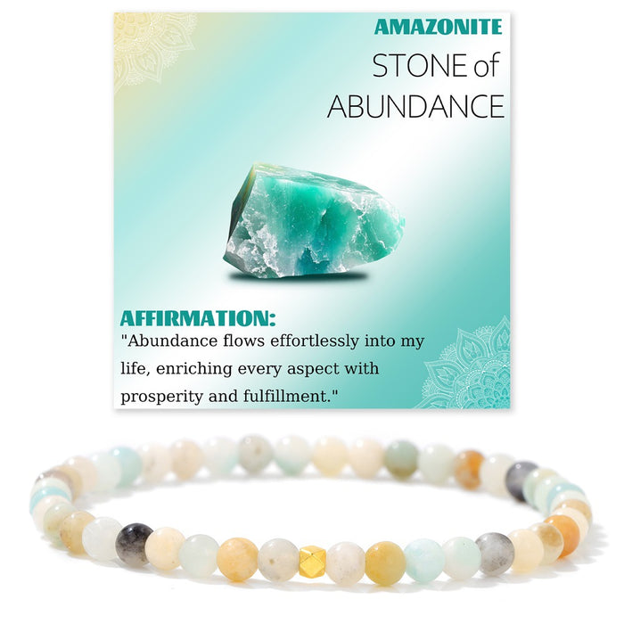 Wholesale 4mm stone bead bracelet with elastic cord