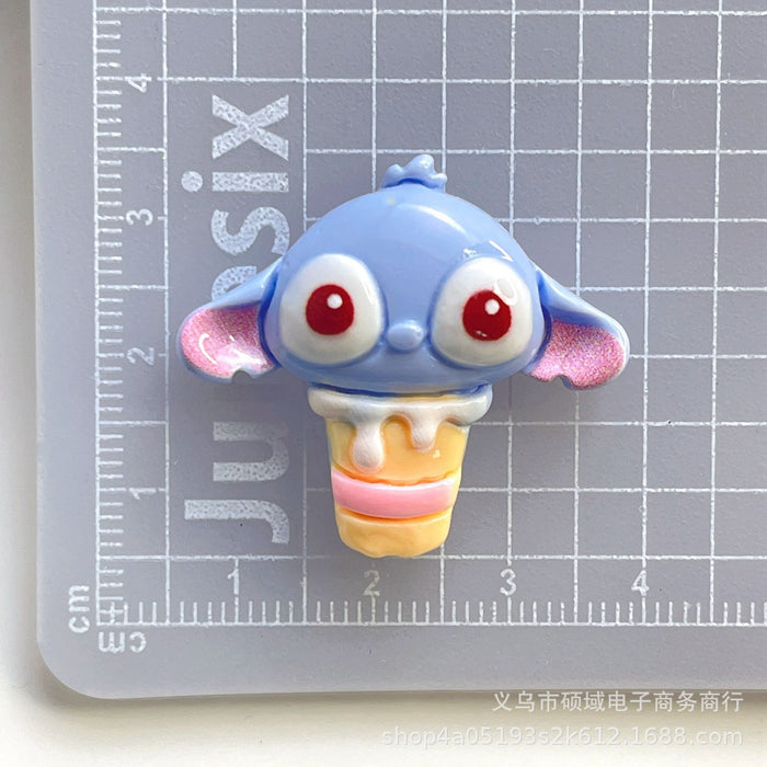 Wholesale Cartoon pink resin accessories cream glue handmade hair accessories mobile phone shell pendant material