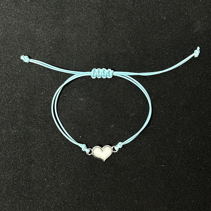 Wholesale Glowing heart-shaped luminous lucky knot braided bracelet for couples