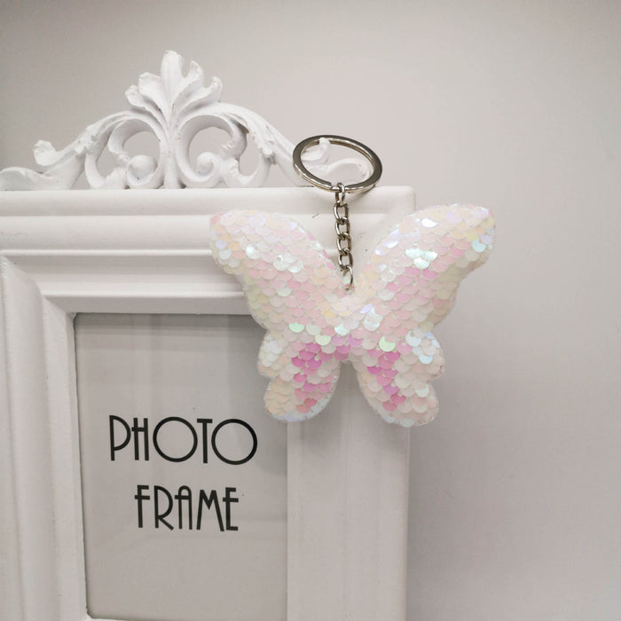 Wholesale Butterfly keychain, reflective bag pendant, car keychain