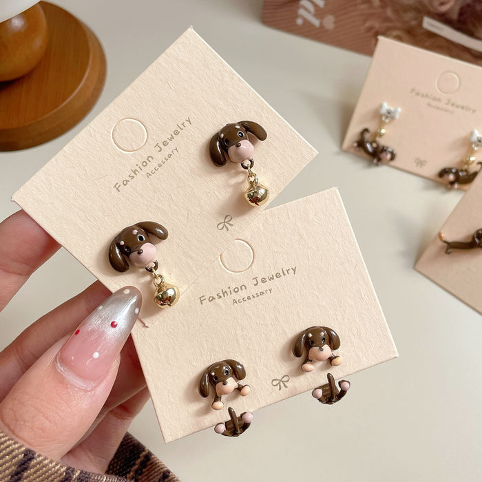 Wholesale Cartoon cute earrings with silver needles, niche and exquisite personalized earrings