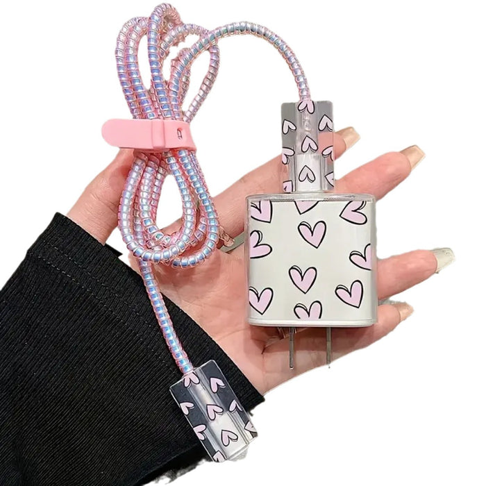 Wholesale Heart-patterned 20W charger protective case