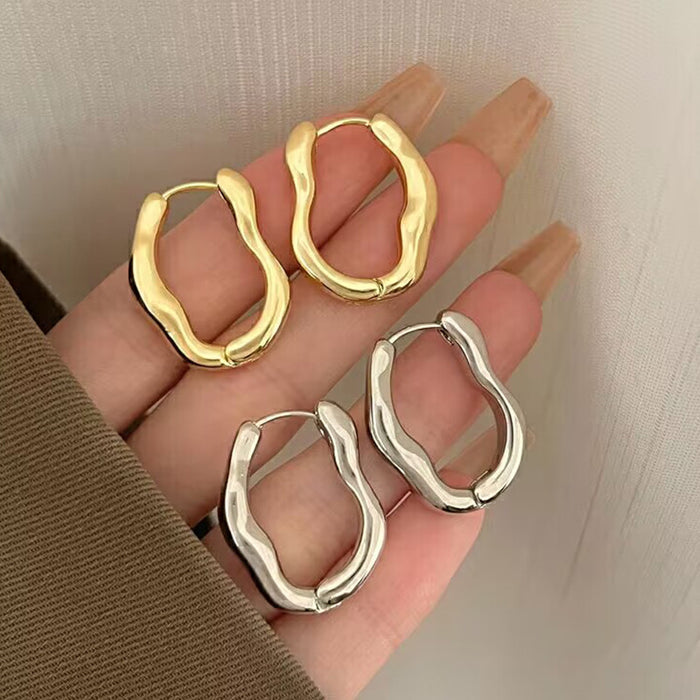 Wholesale Irregular Geometric Ear Buckle Women's Personalized Design Earrings Elegant Simple Earrings