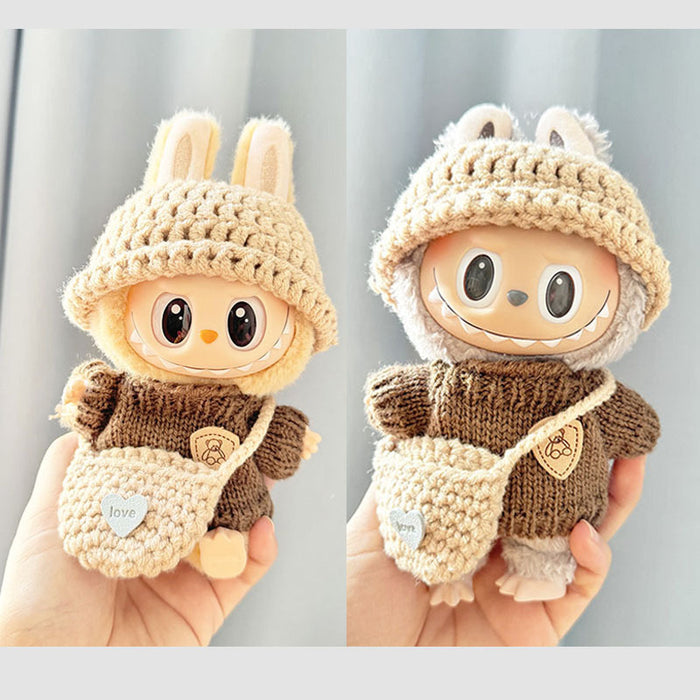 Wholesale Knitted Baby Clothes Plush Doll Baby Clothes Accessories