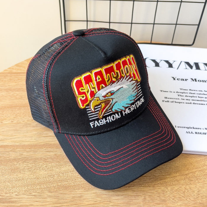 Wholesale Baseball Cap Hip-Hop Mesh Breathable Large Brim Peaked Cap for Adults