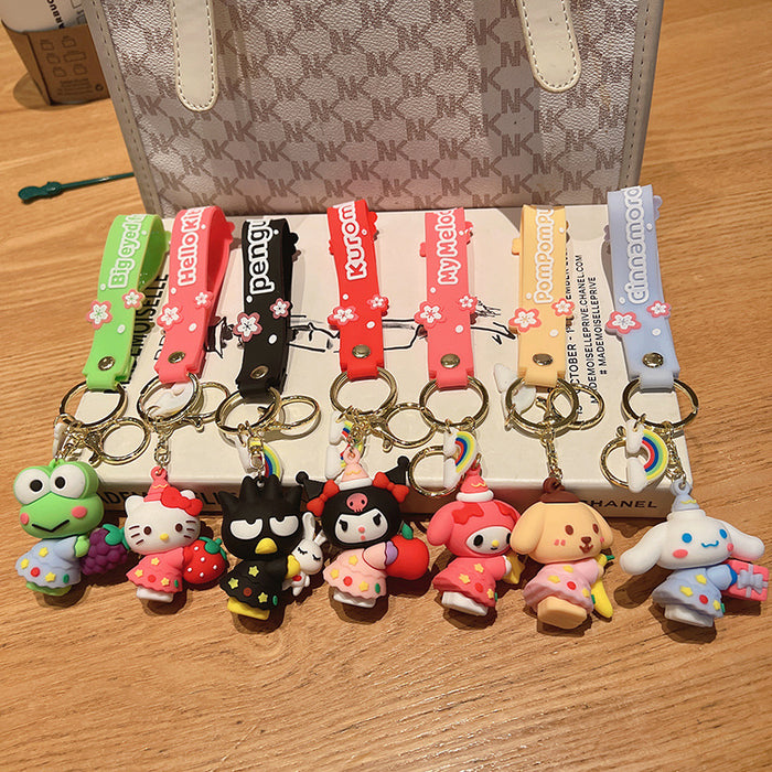 Wholesale Cartoon Silicone Doll Keychain JDC-KC-MingT190