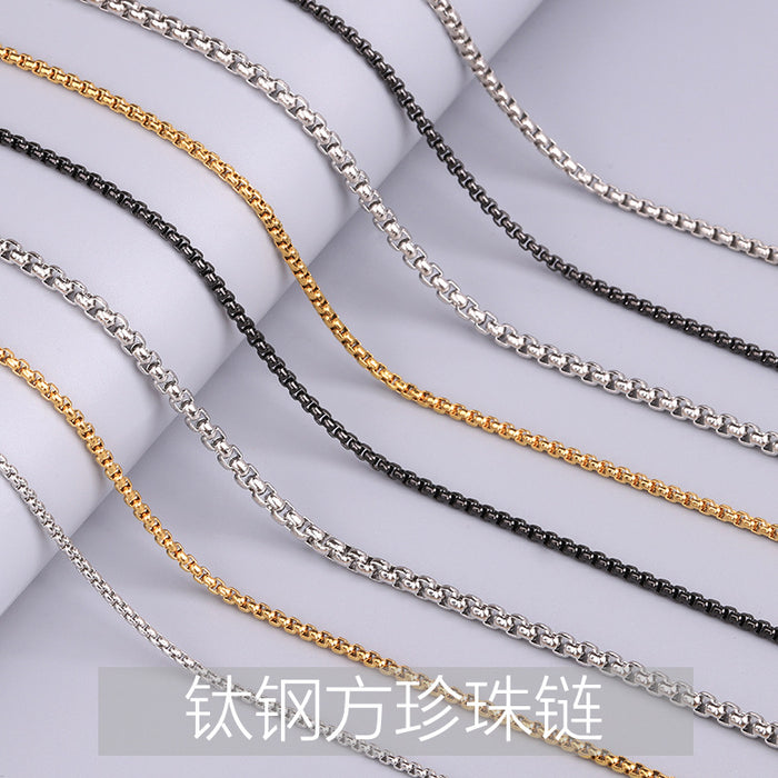 Wholesale Versatile Necklaces Men's DIY Chains Stainless Steel Gold Plated Chains JDC-NE-RX003