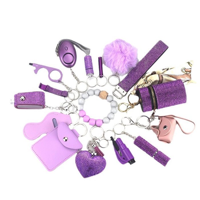 Wholesale Diamond Keychain 16-piece DIY Key Set JDC-KC-TouMS029