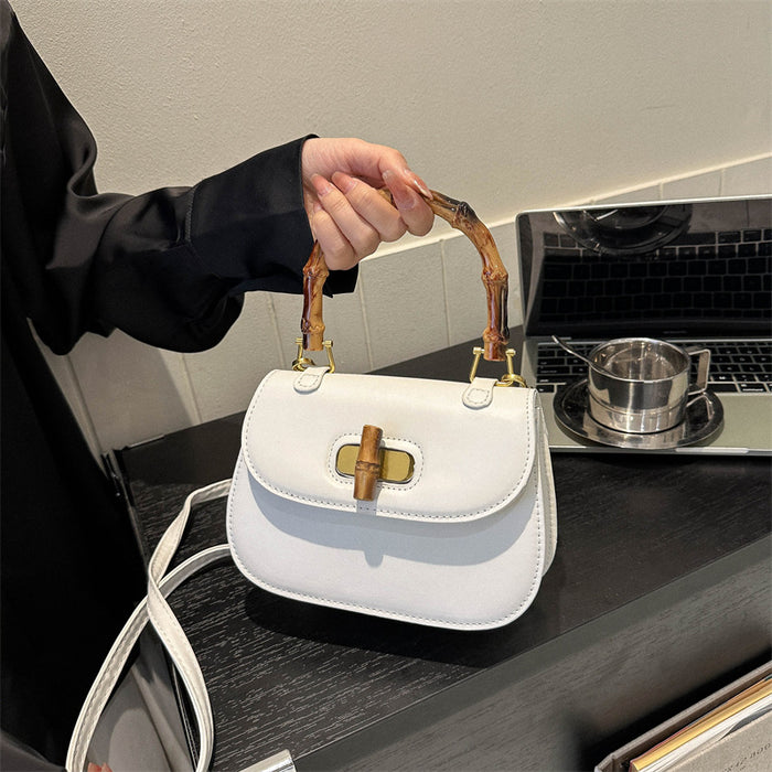 Wholesale Retro bamboo saddle bag, one shoulder crossbody handbag, fashionable, casual, and simple