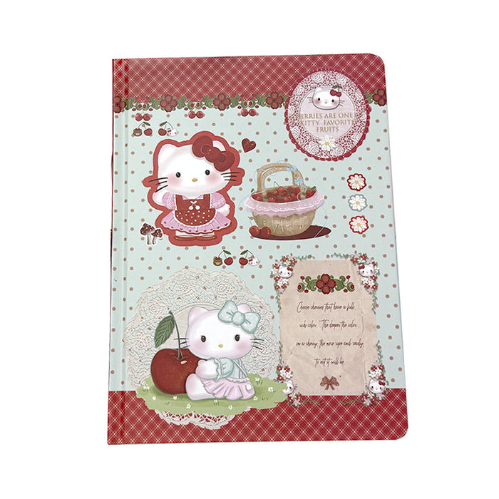 Wholesale Cute Cherry Hard Cover Notebook Full Painted Inner Pages Hand Ledger Cartoon  Journal Notepad