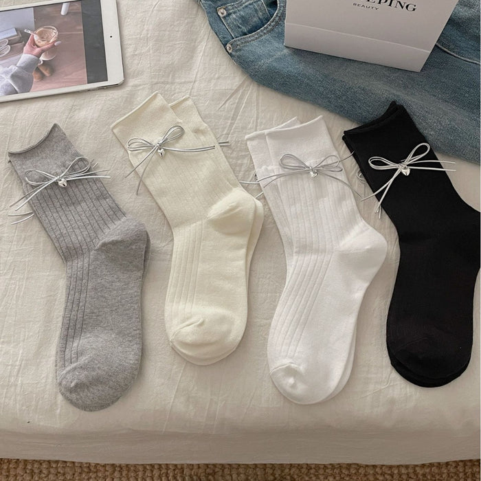 Wholesale Love pendant bow socks pile socks