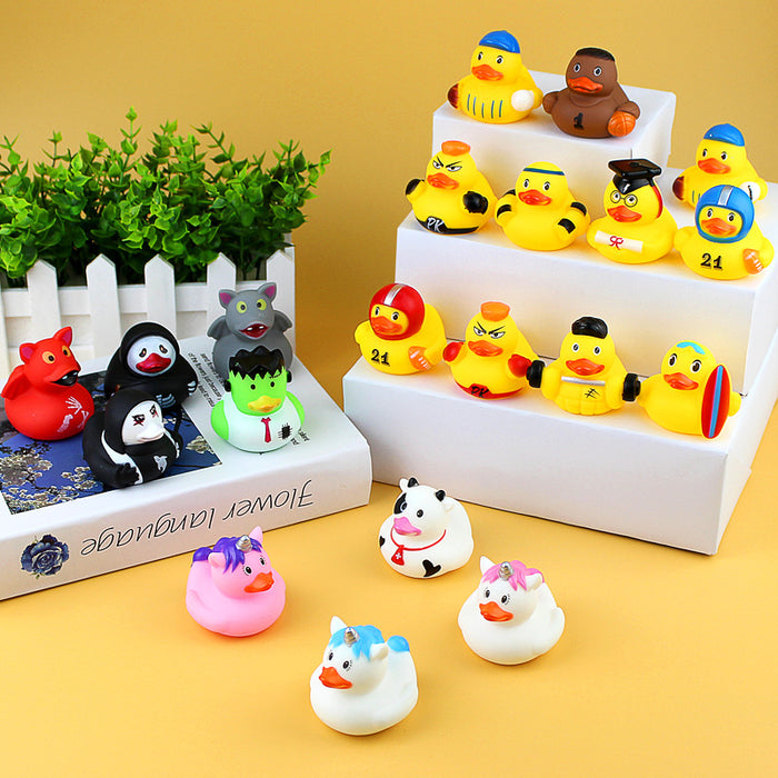 Wholesale Creative duck toy pinch sound baby bath toy