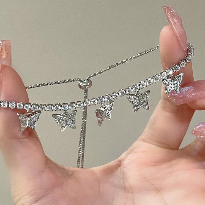 Wholesale Flower butterfly bracelet, light luxury temperament, high-end sense, niche design, versatile star bracelet