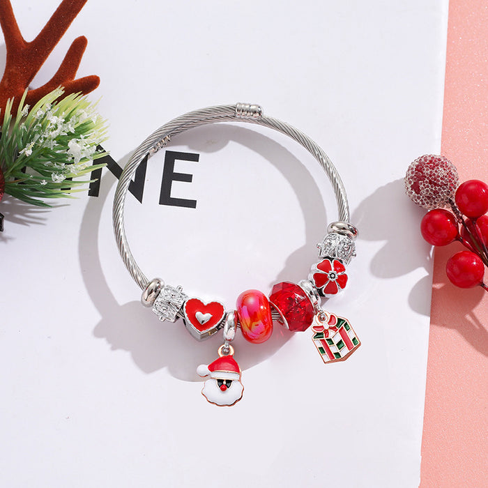 Wholesale Stainless Steel Beaded Bracelet Christmas Gift MOQ≥2