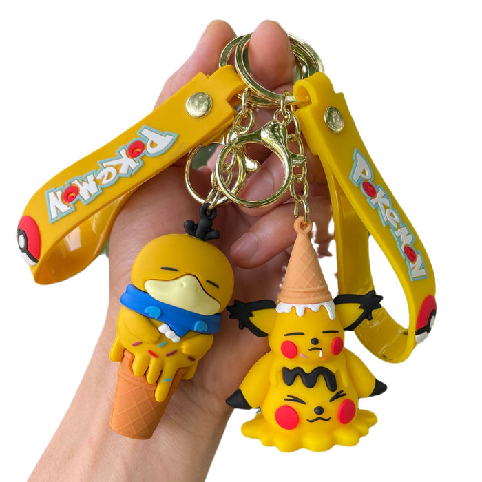 Wholesale Sweet cone ice cream ice cream keychain figurine backpack pendant car keychain