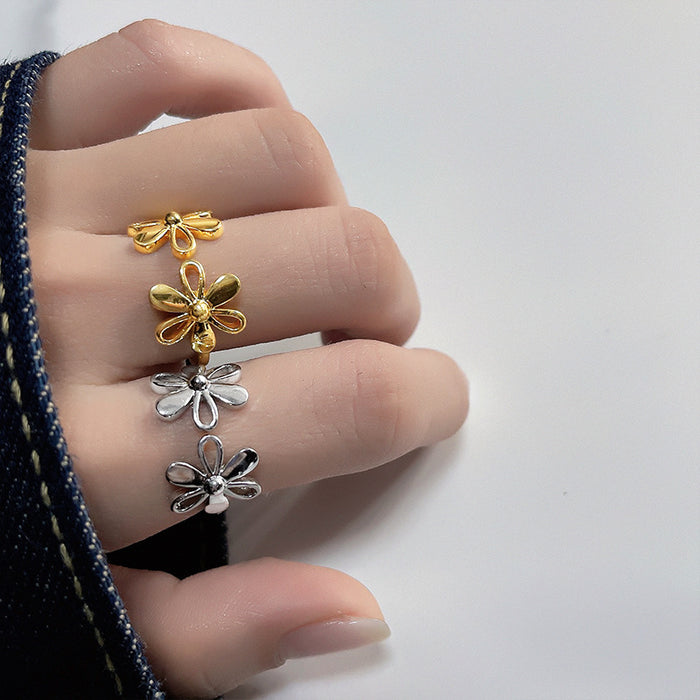 Wholesale Ring Ring Women's Flower Opening Ring Exaggerated Fashion