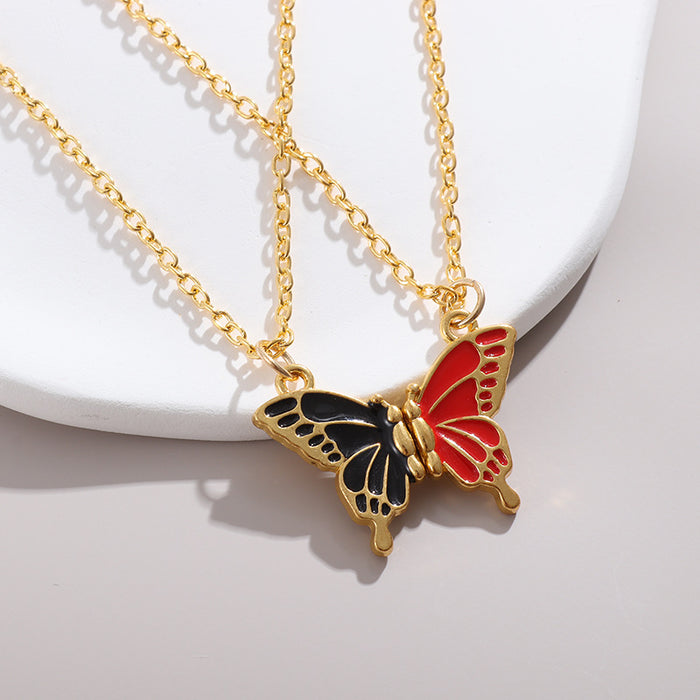 Wholesale Colorful butterfly magnetic necklace, new sweater chain
