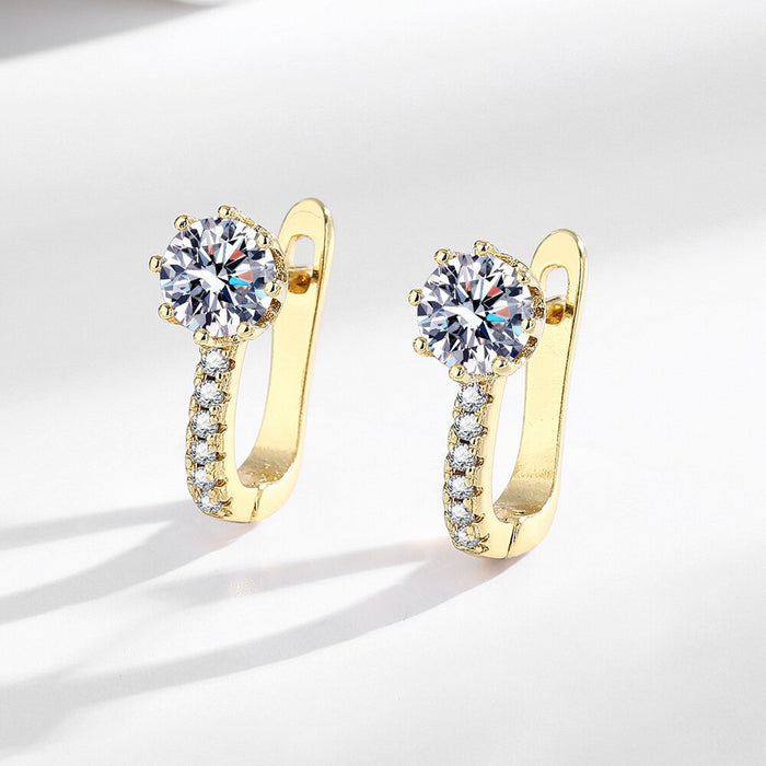 Wholesale U-Shape Zircon Ear Cuff Earrings for Women Stylish Jewelry Accessory