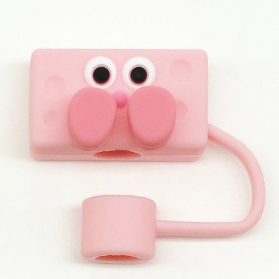 Wholesale 10pcs Food Grade Silicone  Cup Straw Cover Christmas Straw Cover Leak-proof Straw Cap