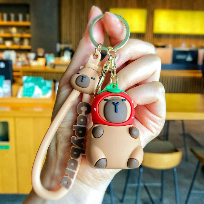 Wholesale Capybara bubble blowing keychain cute little capybara pendant car bag pendant