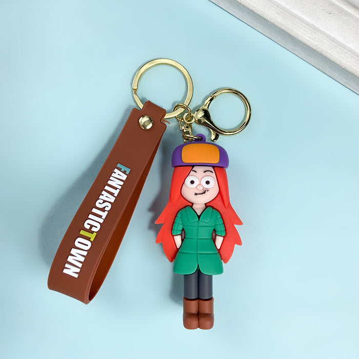 Wholesale Creative Cartoon Cute PVC Soft Keychain JDC-KC-JinB028