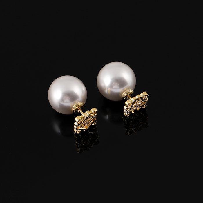 Wholesale Pearl Ear Clip Square Earrings Unique Earrings Gift