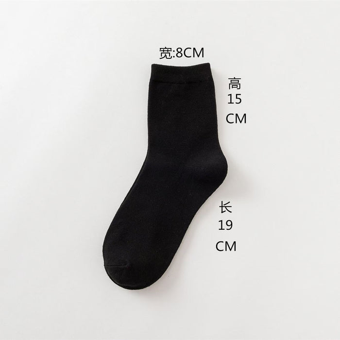 Wholesale Socks, mid tube, solid color, business men's socks, black and white long socks, no wash, odor proof