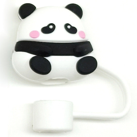 Wholesale 10pcs Food Grade Silicone  Cup Straw Cover Christmas Straw Cover Leak-proof Straw Cap