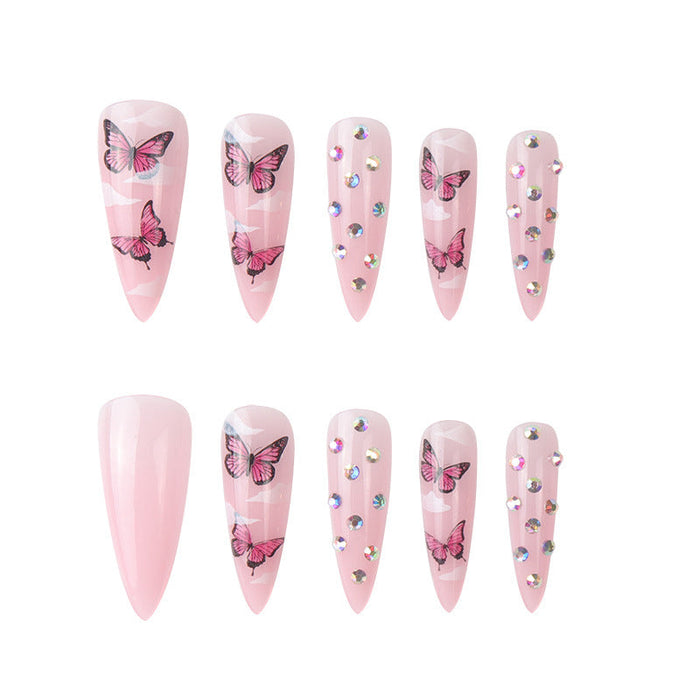 Wholesale Nail Stickers Eco Resin Diamond Butterfly JDC-NS-SHao012