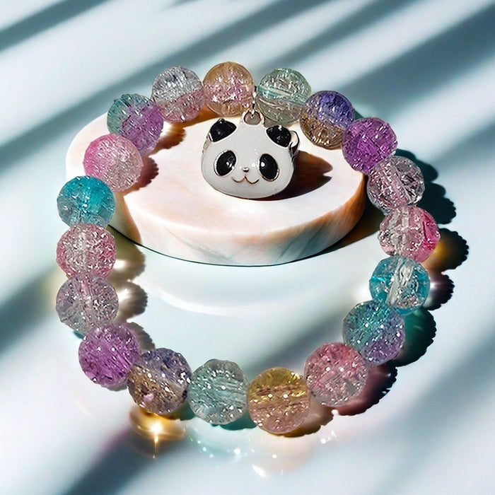 Wholesale Colorful glass bead bracelet with niche design, versatile crystal bracelet, colorful accessories