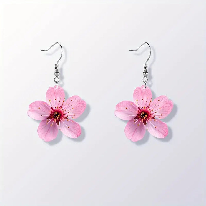 Wholesale Trendy Acrylic Flower Earrings Spring Fashion Jewelry Accessory MOQ≥2
