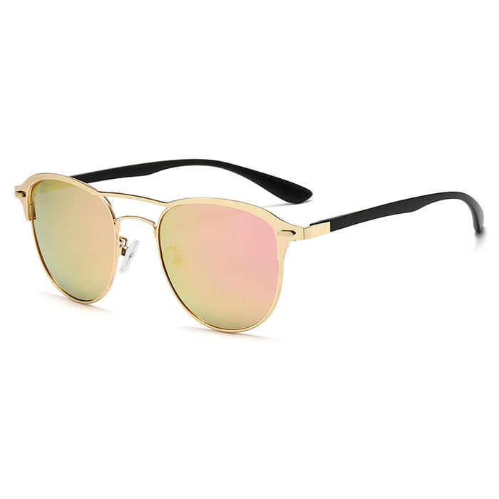 Wholesale New Sunglasses Retro Round Frame Sunglasses Double Beam Driving Glasses Polarized Sunglasses