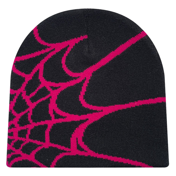 Wholesale Acrylic Spider Web Jacquard Yarn Knitted Hat JDC-FH-Mingw003