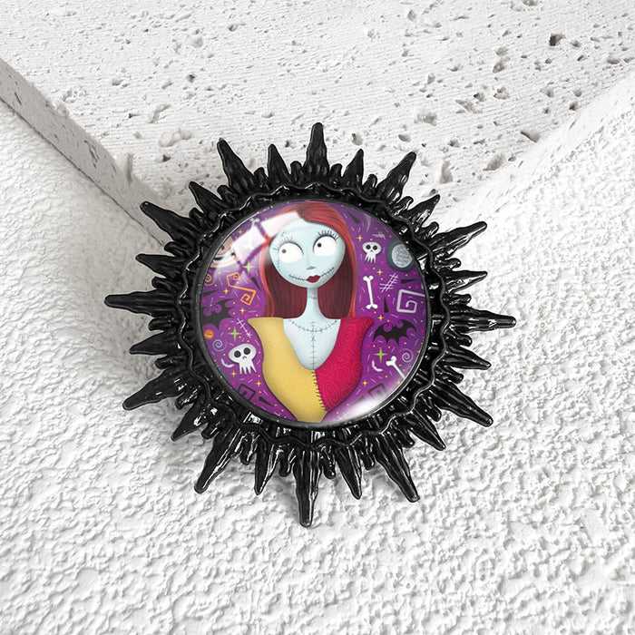 Wholesale  series Christmas night e swimming Black Time gem metal brooch  Black Devil badge