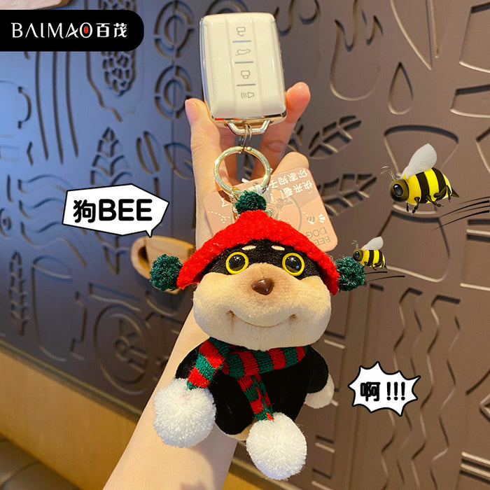 Wholesale Original funny plush toy keychain, cute and exquisite plush toy bag pendant