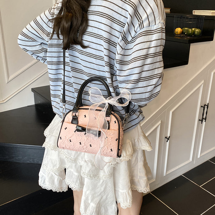 Wholesale Vintage niche crossbody bag, new fashionable bow shaped handbag