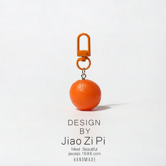 Wholesale orange key chain fun pendant simple bag small ornaments mini cute accessories