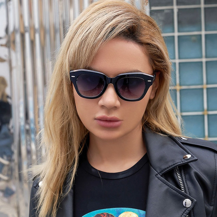 Wholesale Retro frame polarized sunglasses, fashionable rice nail sunglasses, sunglasses wholesale